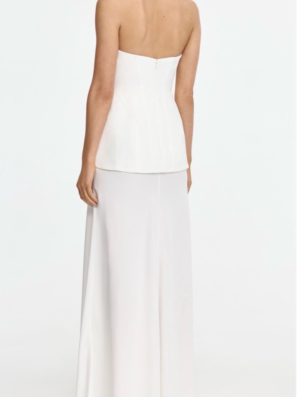 Acler Strapless White Floral Corset Wedding Dress - Picture 2 of 2